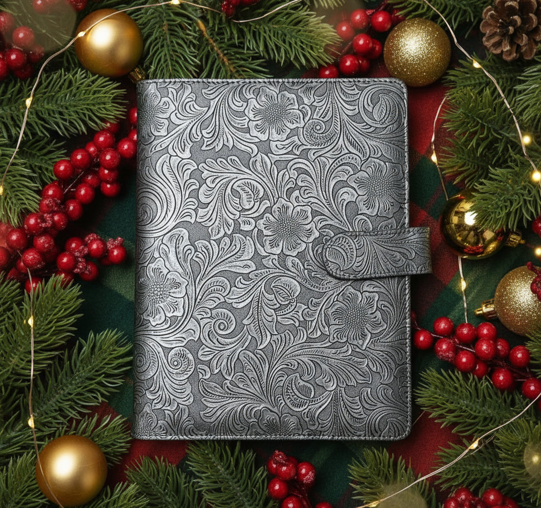 Silver Vintage A5 Binder