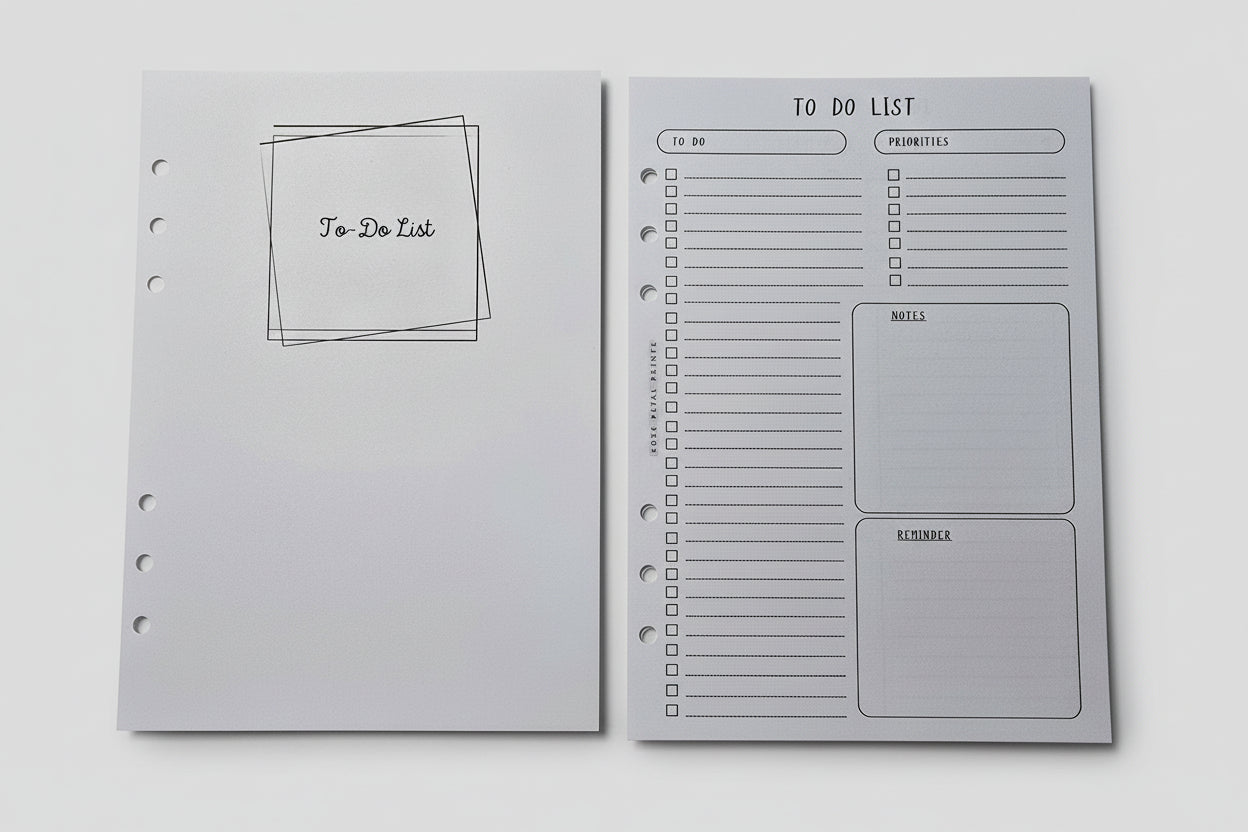To-Do List A5 Inserts