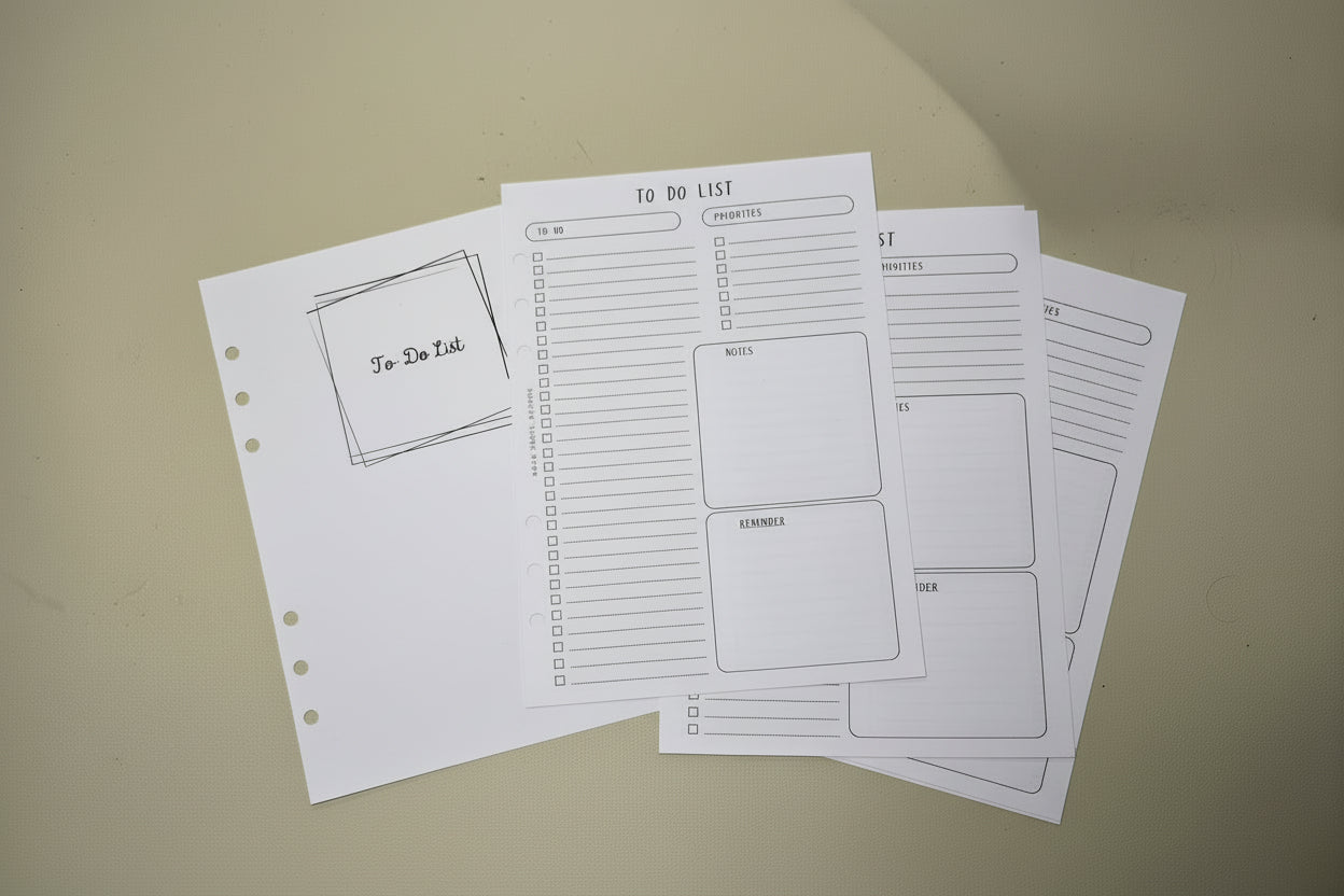 To-Do List A5 Inserts