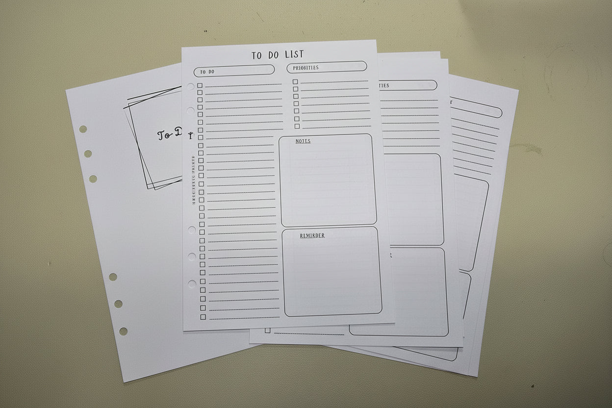 To-Do List A5 Inserts