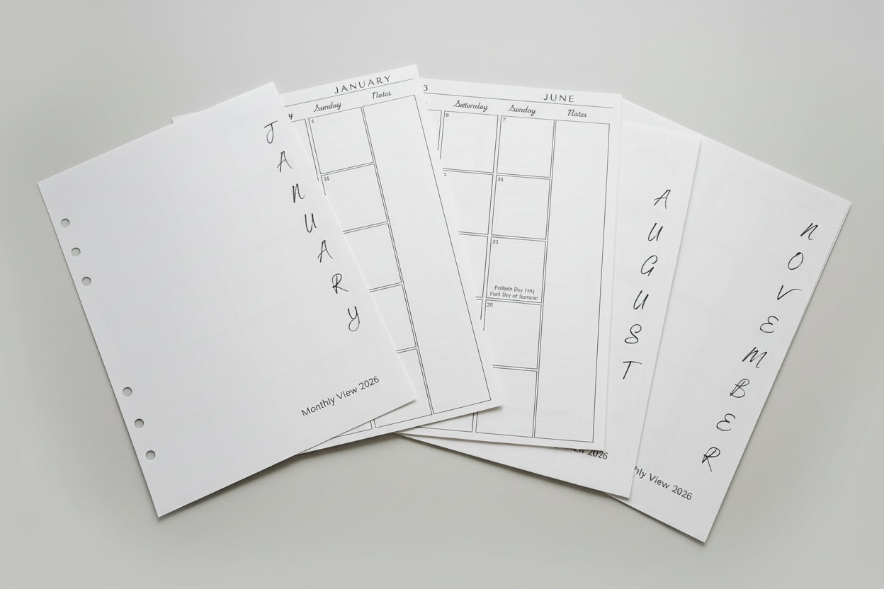 Monthly View 2026 Jan-Dec