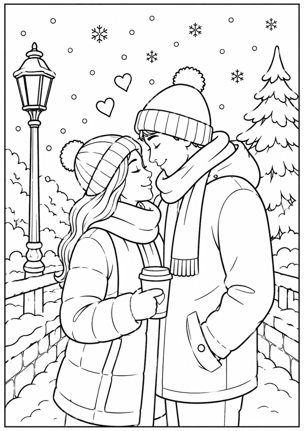A6 Winter Colouring Inserts