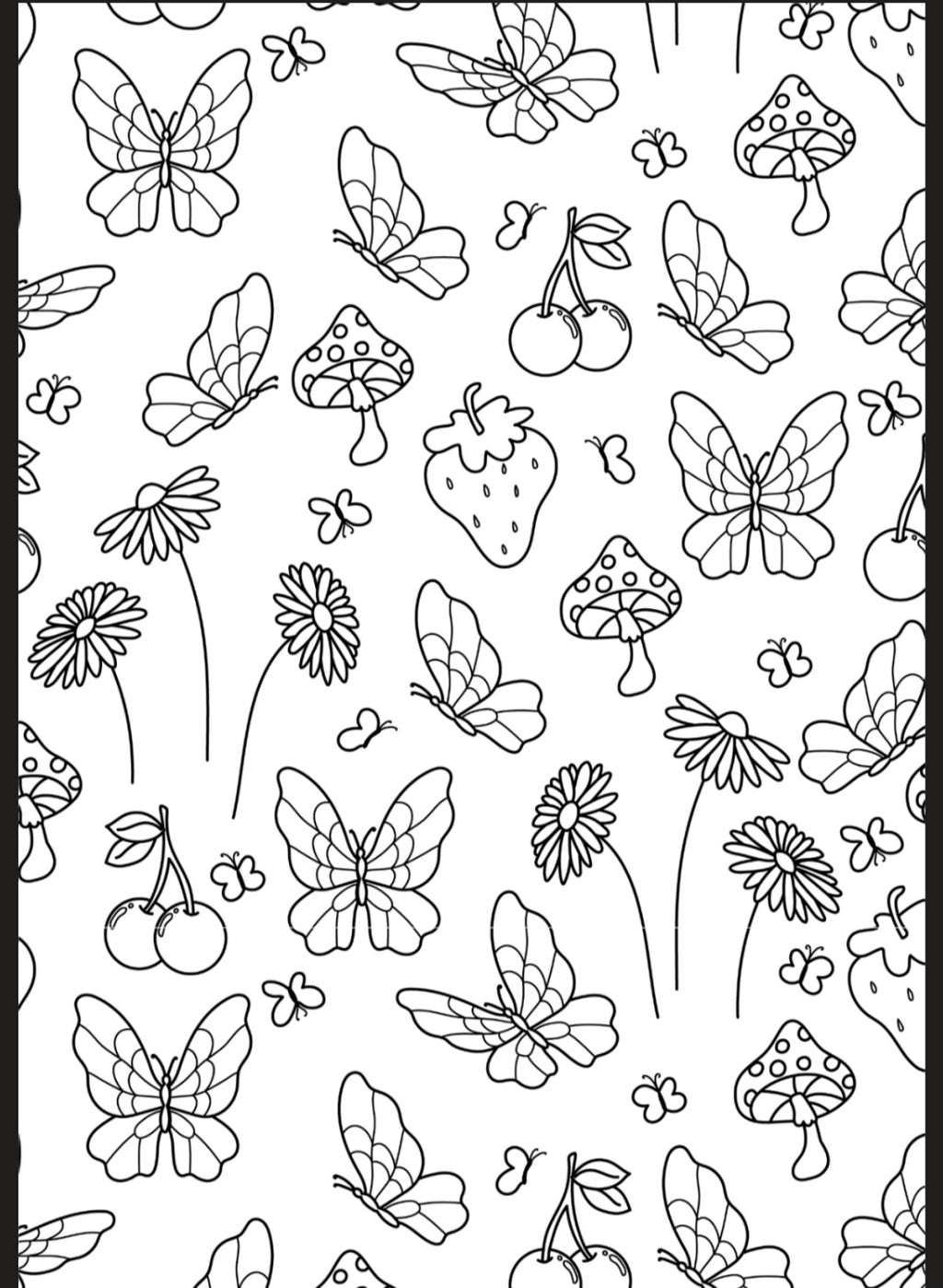 Flowers & Butterflies A5 Colouring Inserts