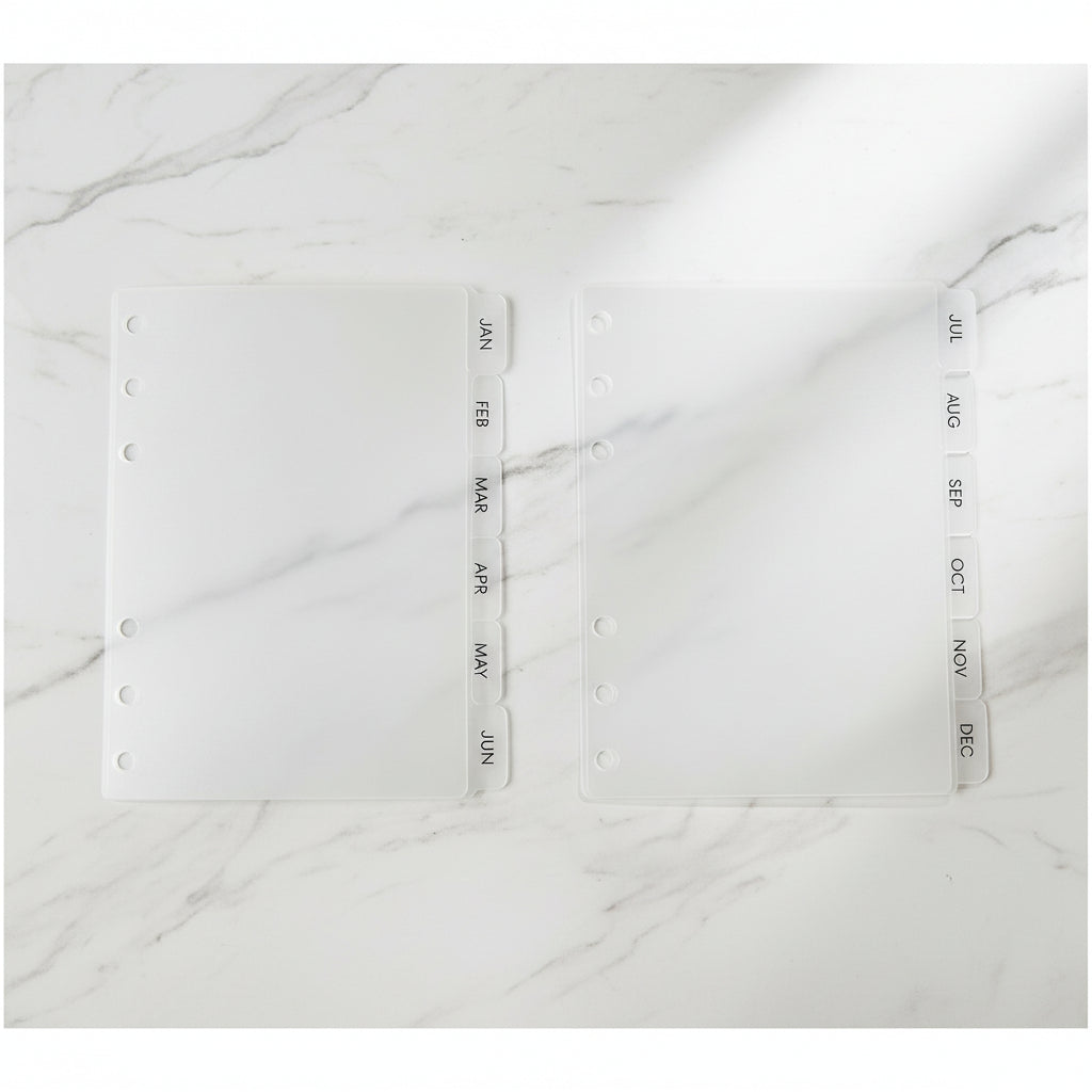 A6 Custom Monthly tab dividers