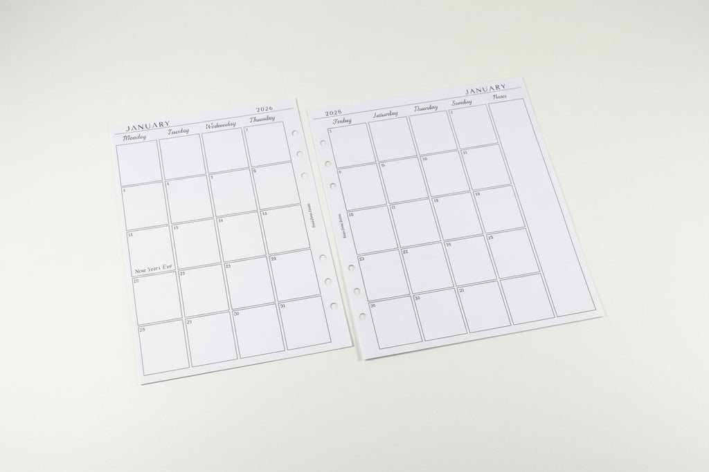 Monthly View 2026 Jan-Dec
