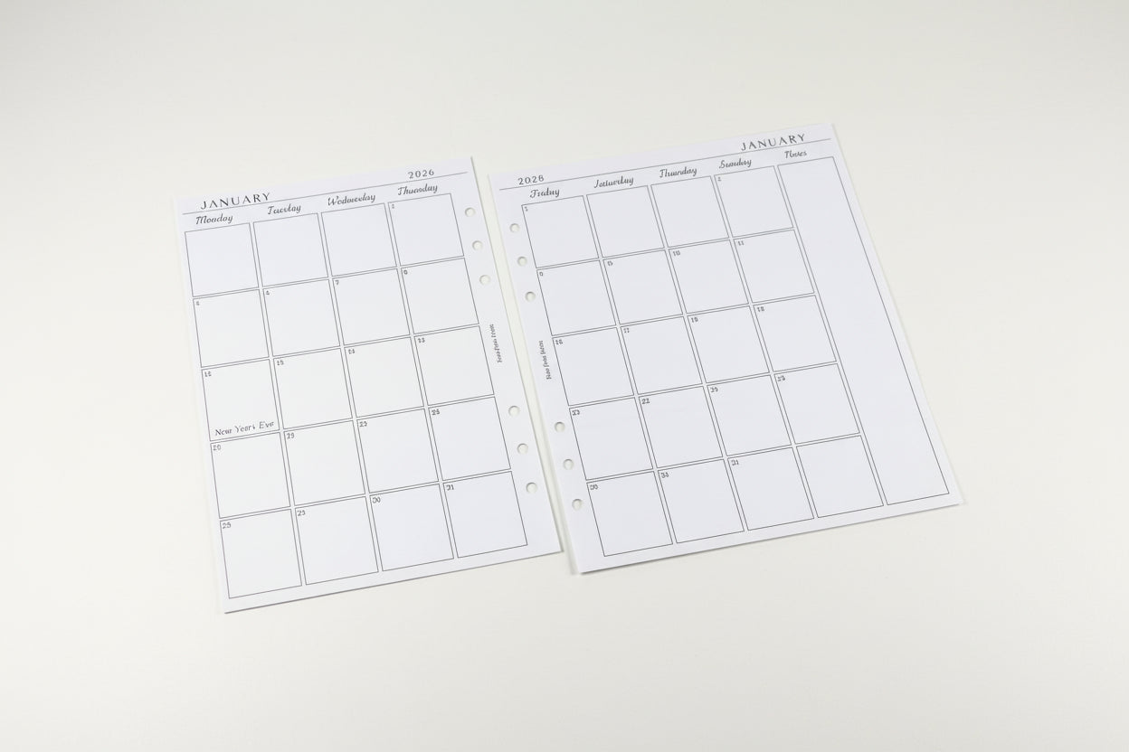 Monthly View 2026 Jan-Dec