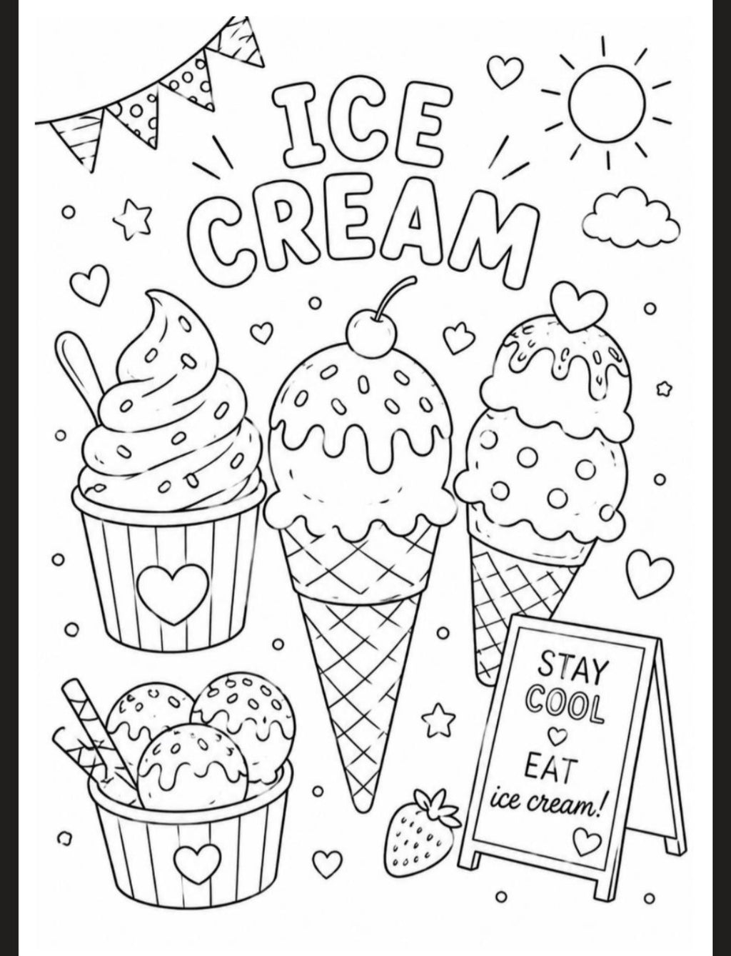 A6 Summer Colouring Inserts