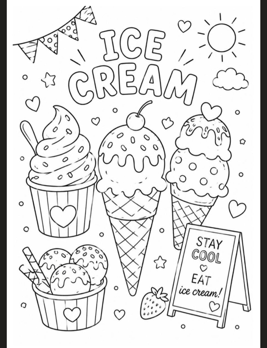 A6 Summer Colouring Inserts