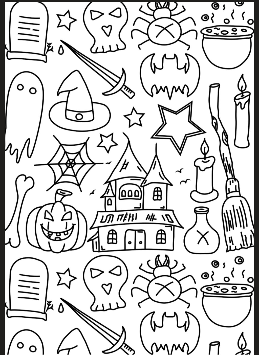 Halloween A5 colouring inserts