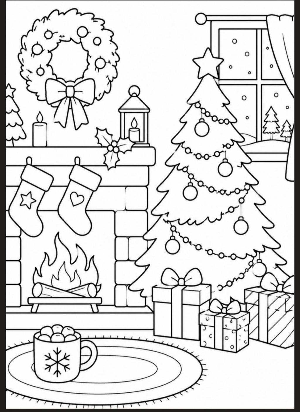 Christmas A5 Colouring Inserts  1