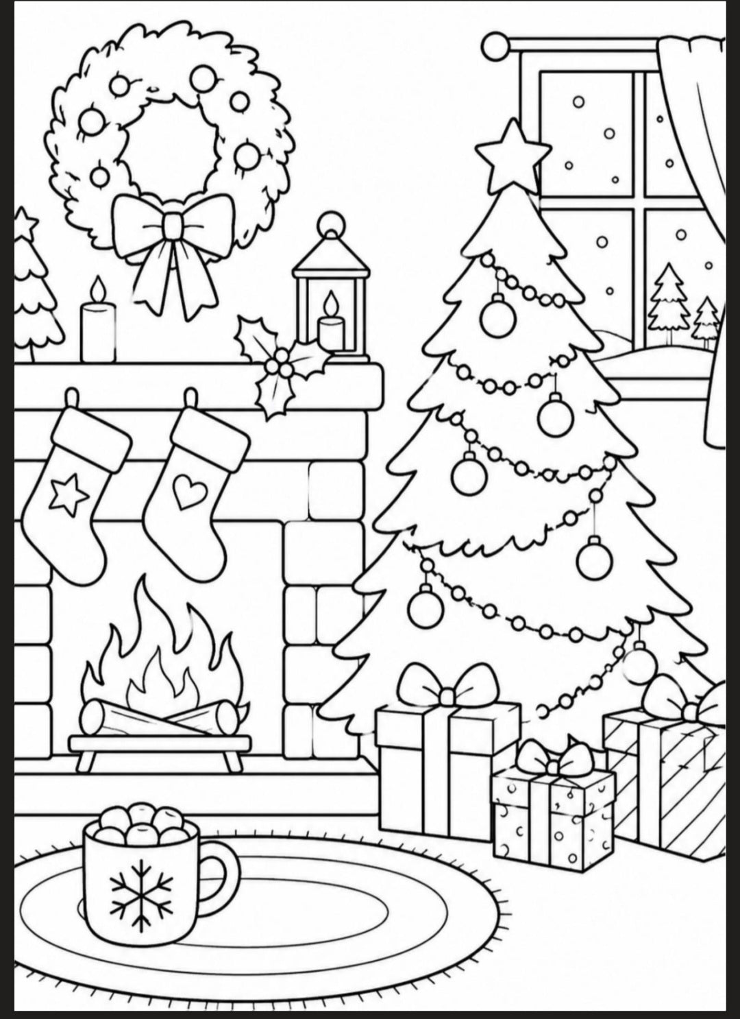 Christmas A5 Colouring Inserts  1