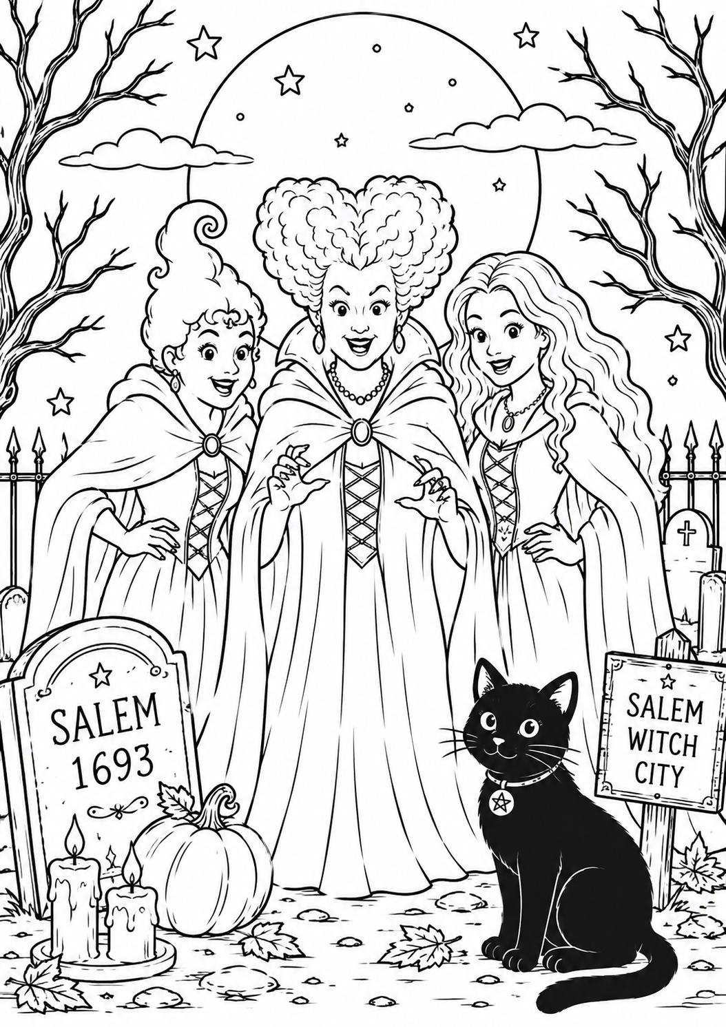 A5 Witches Colouring Inserts