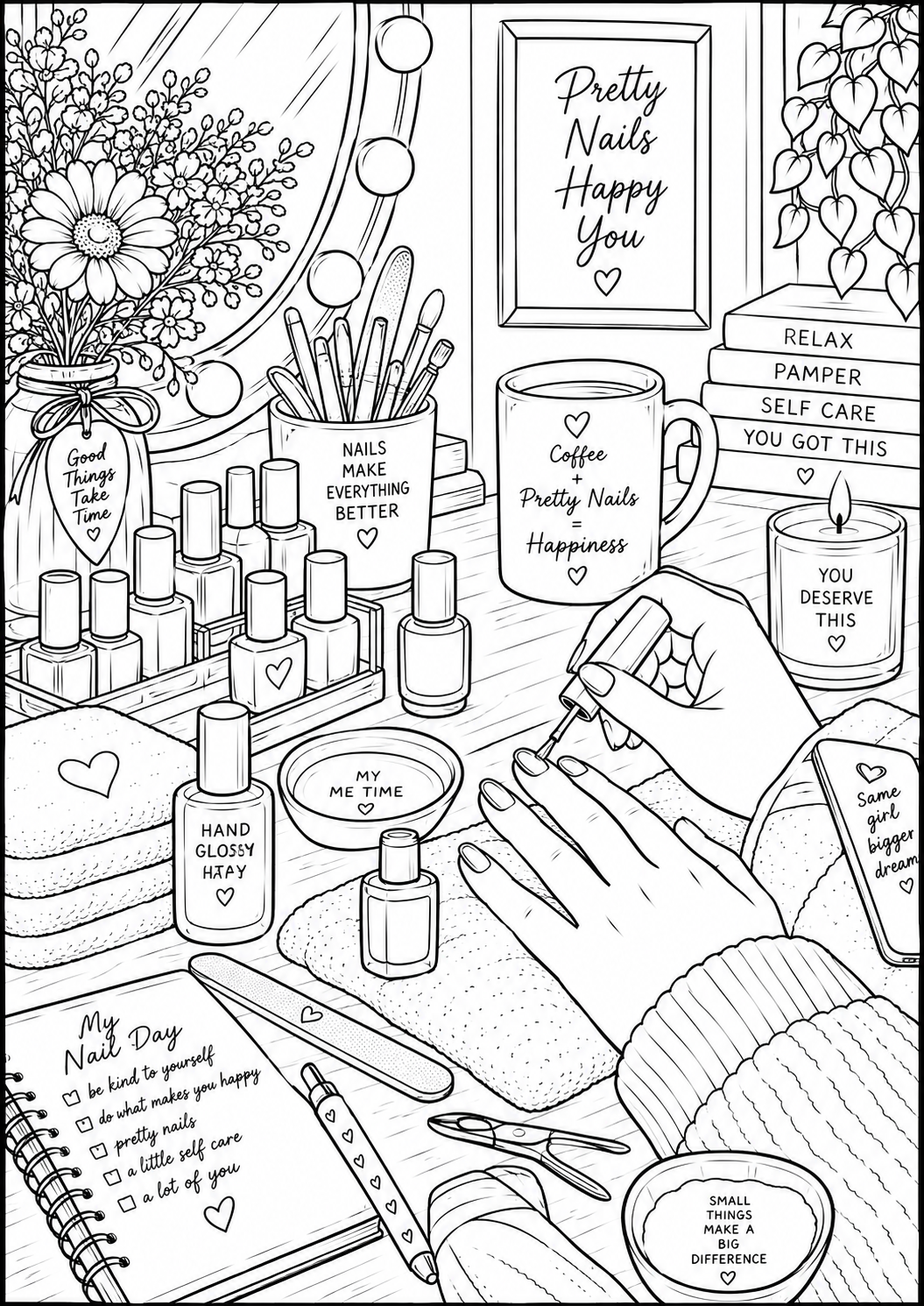 A5 Me Time colouring inserts
