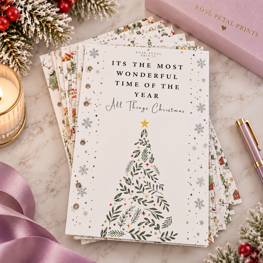 A5 Christmas Planner Inserts - Refill pack 2026 or 2027