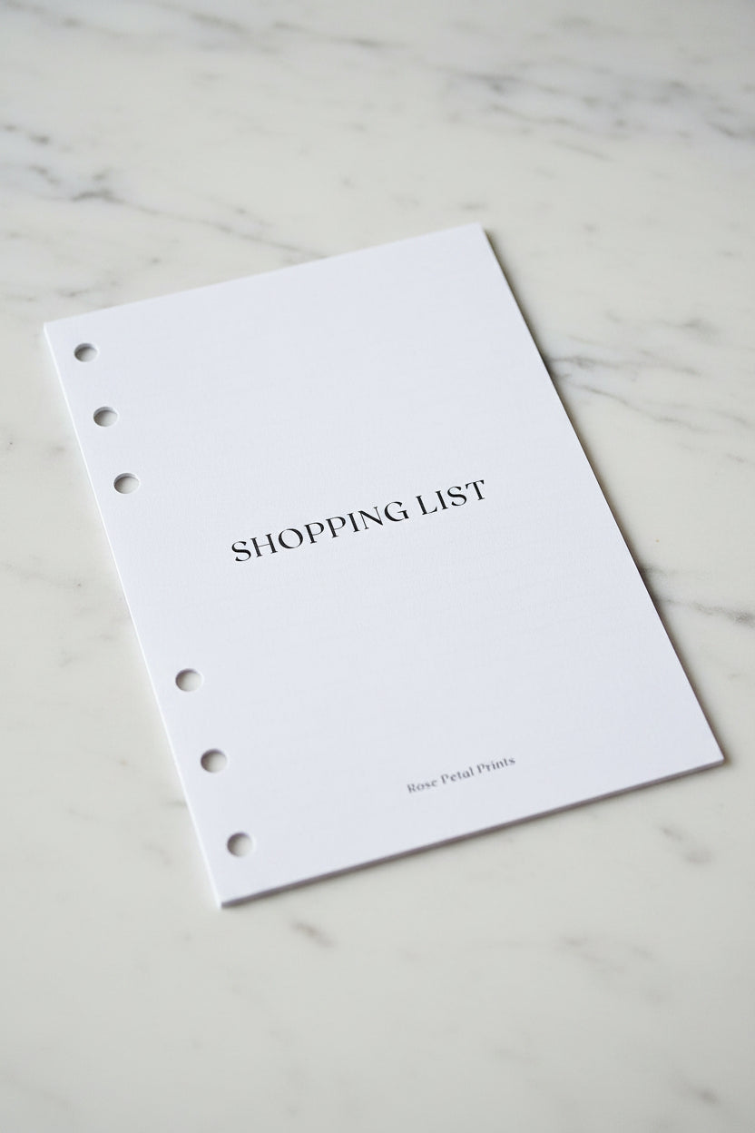 A6 shopping List
