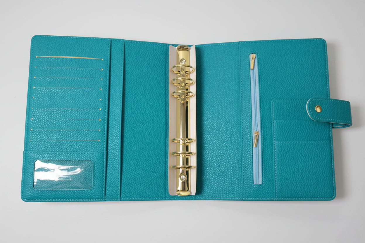 Quilted Faux Leather Ring Binder A5