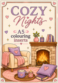 A6 Cosy Nights Colouring Inserts
