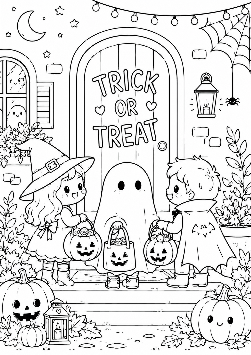 A6 Halloween Colouring Insers