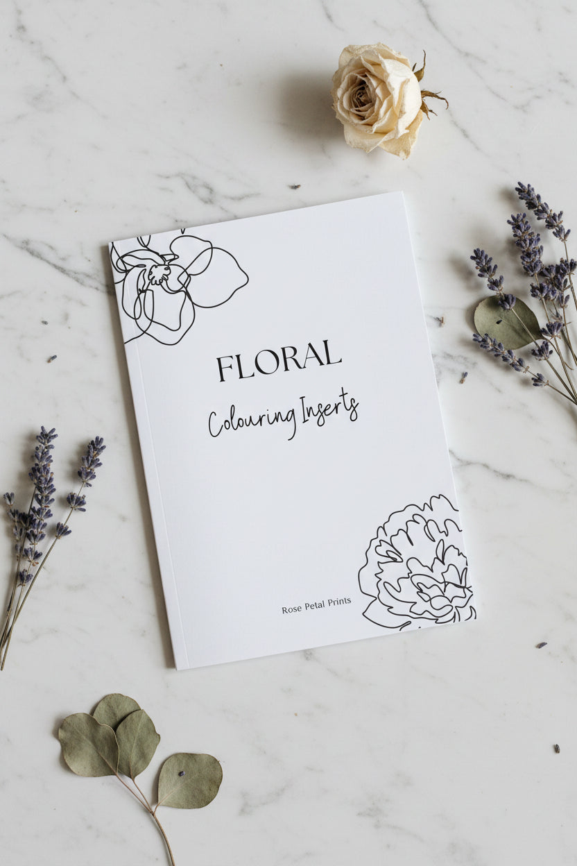 Floral A5 Colouring Inserts