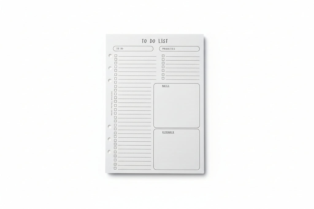 To-Do List A5 Inserts