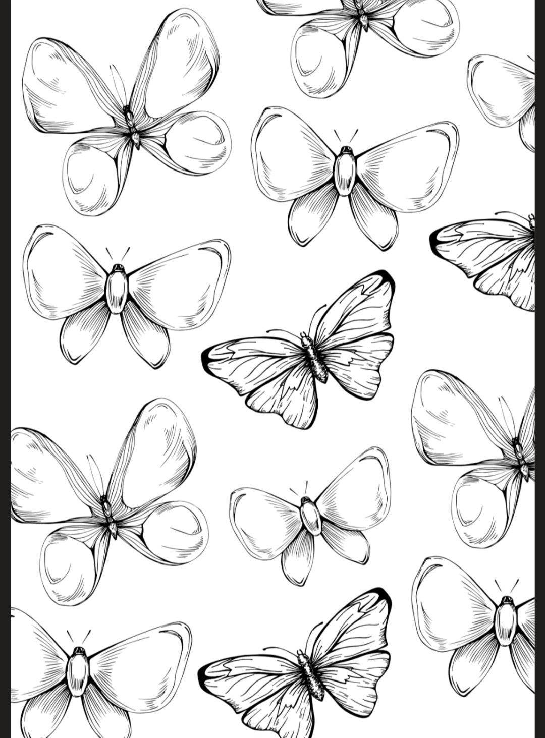 Flowers & Butterflies A5 Colouring Inserts