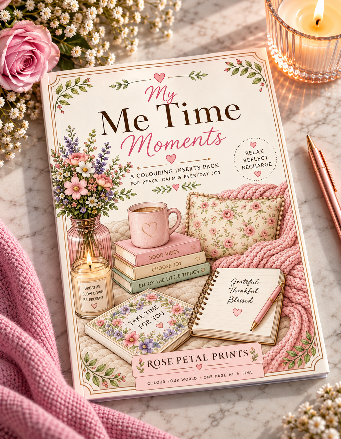 A5 Me Time colouring inserts