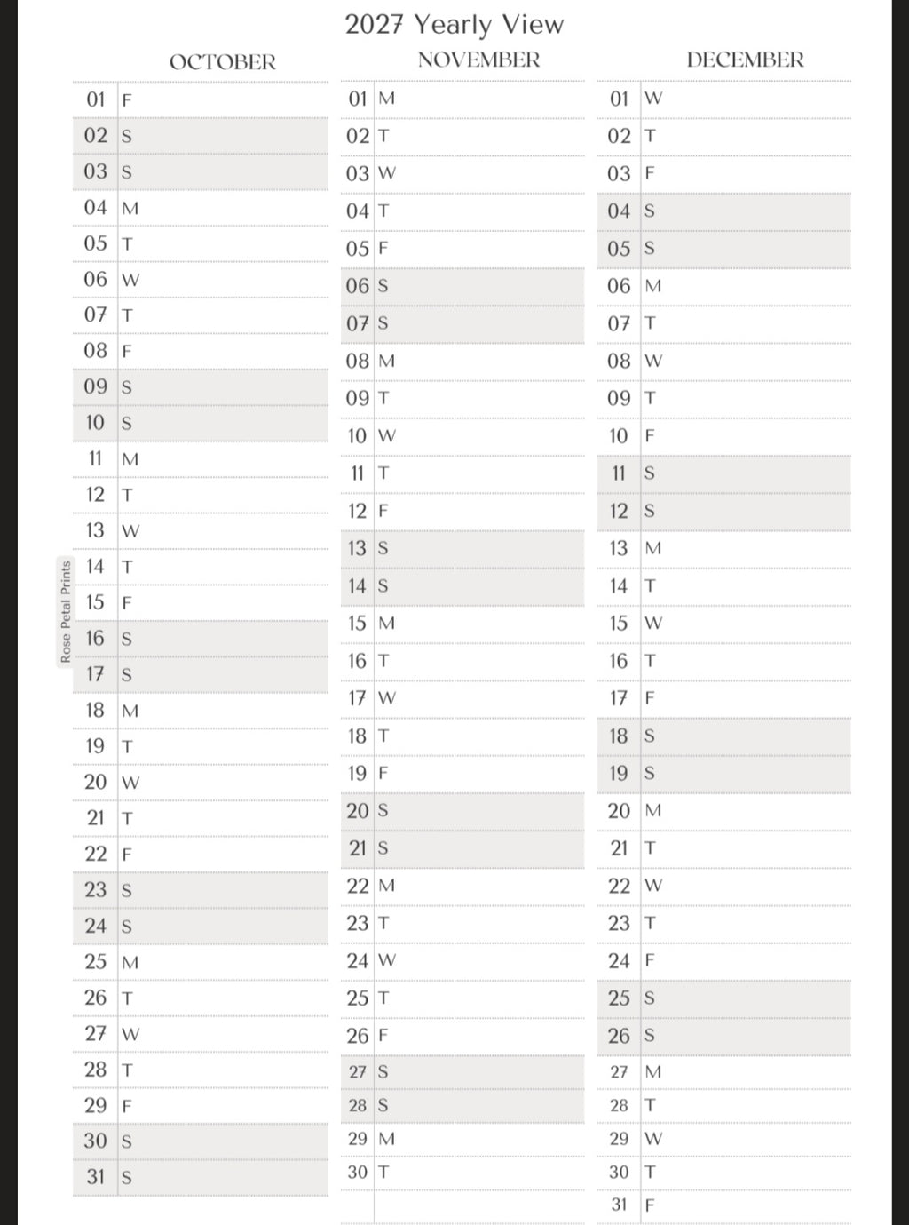 2027 Yearly Overview