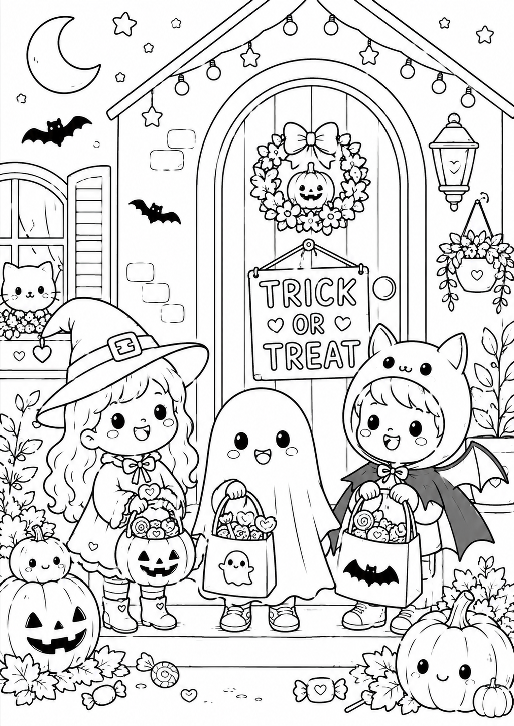 A6 Halloween Colouring Insers