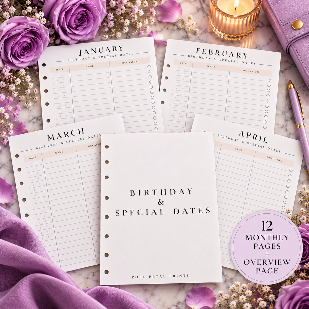 A5 Birthdays & Special Days Inserts