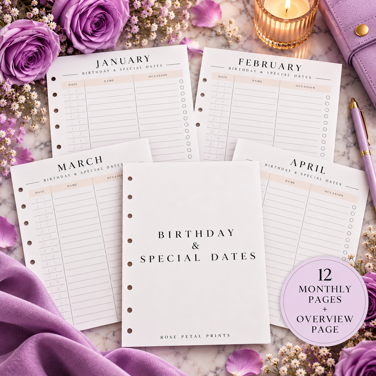 A5 Birthdays & Special Days Inserts