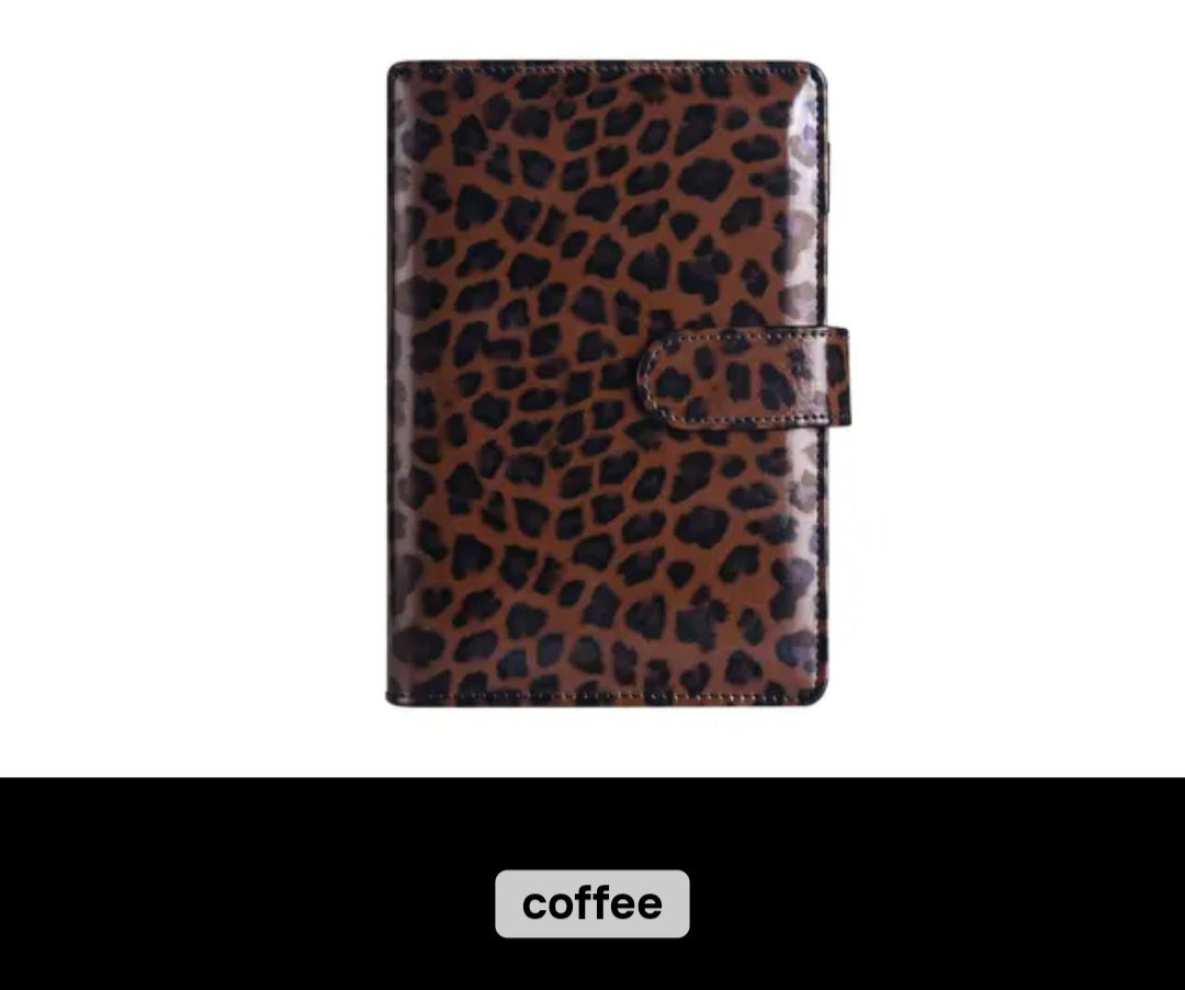 A6 Leopard Print Binder