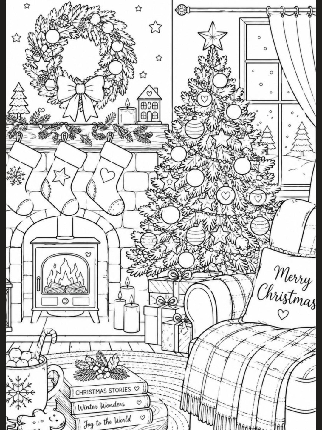 Christmas A5 Colouring Inserts  1