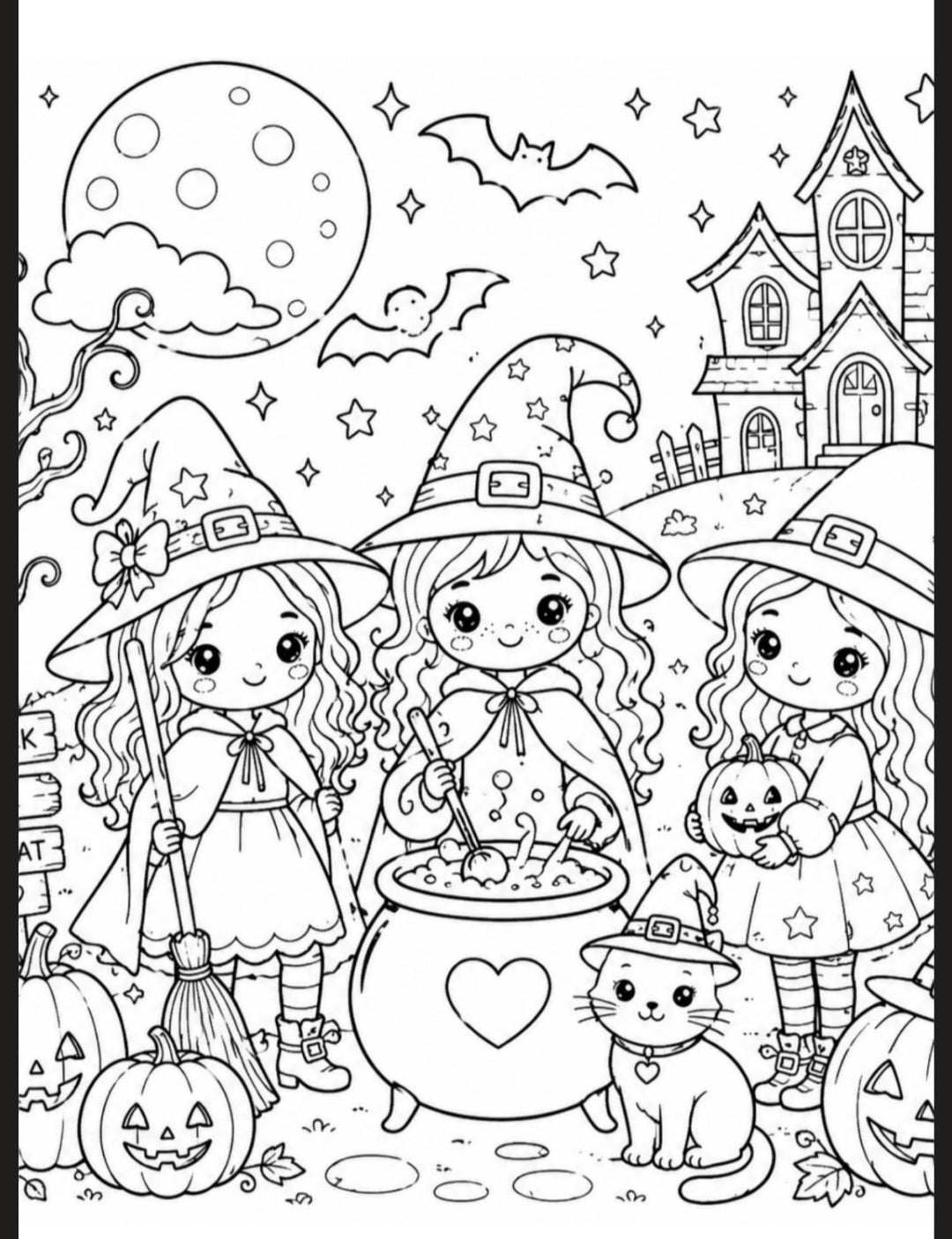 Halloween A5 colouring inserts