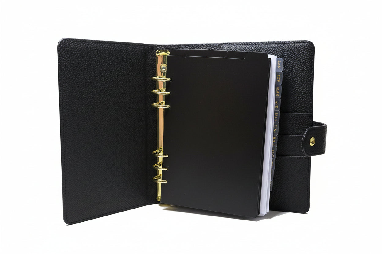 A5 Black Divider Tabs