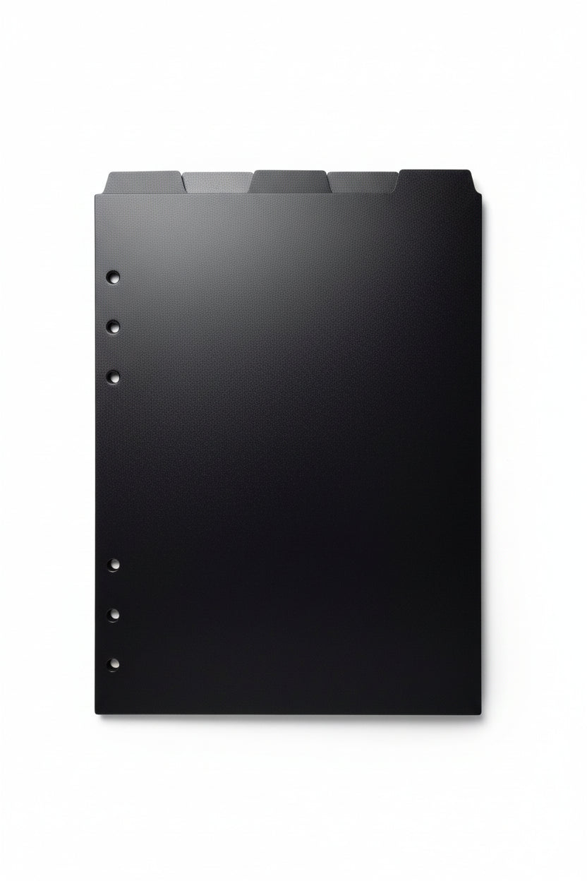 A5 Black Divider Tabs