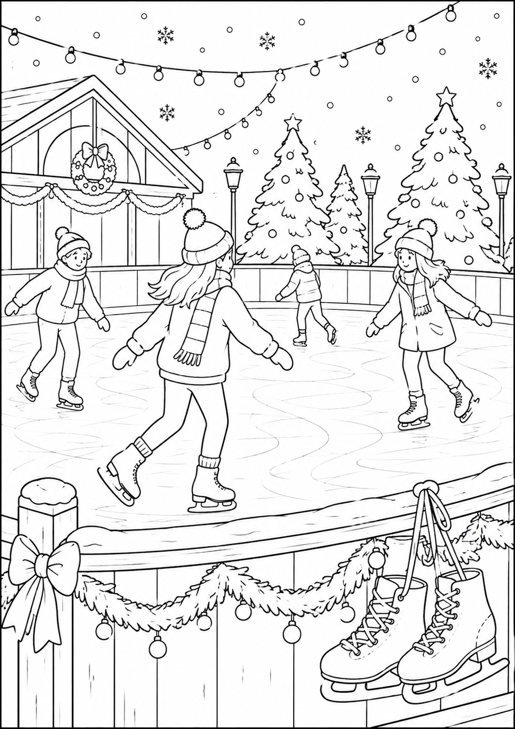 A6 Winter Colouring Inserts
