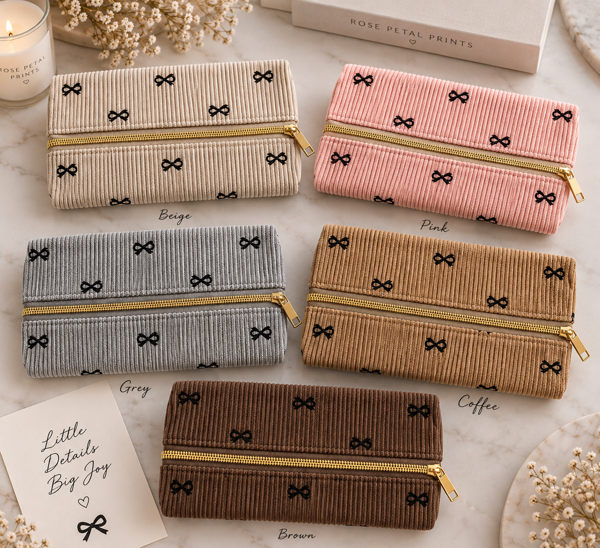 Flat Bow Pencil Case