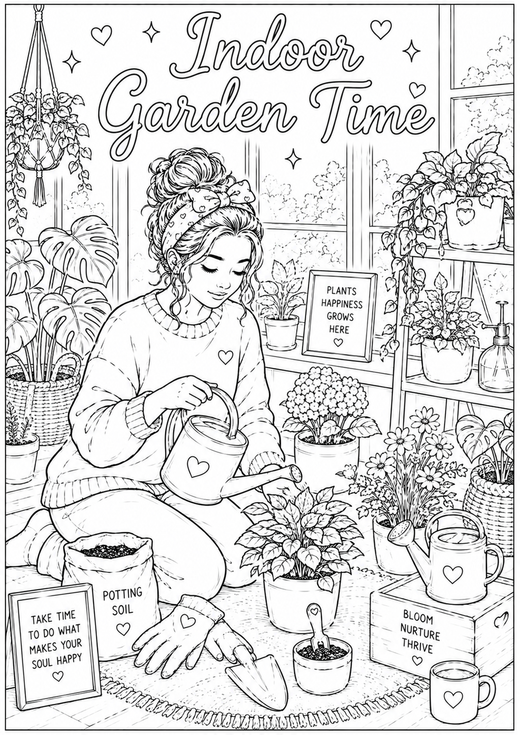 A5 Self Care Colouring Inserts