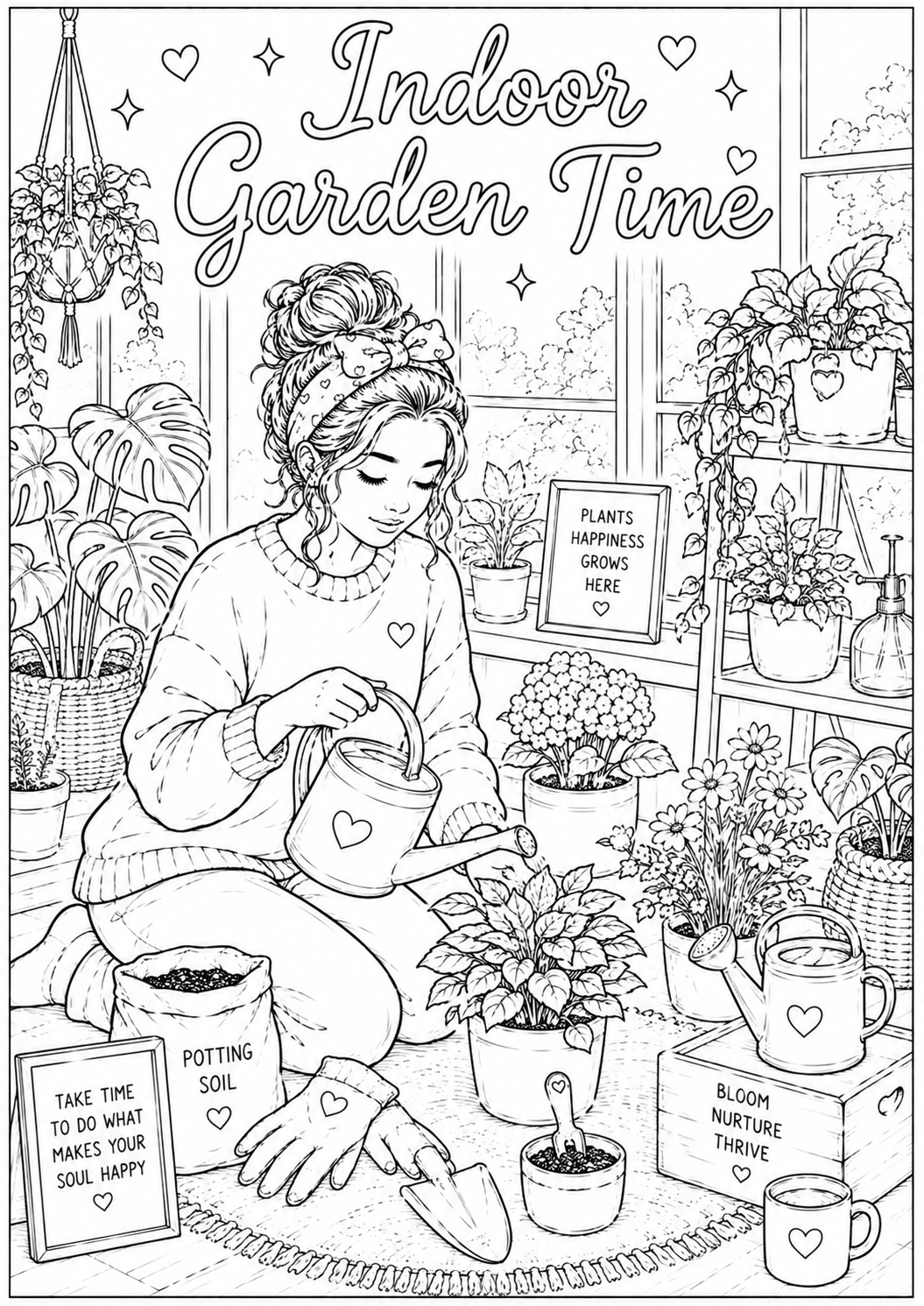A5 Self Care Colouring Inserts