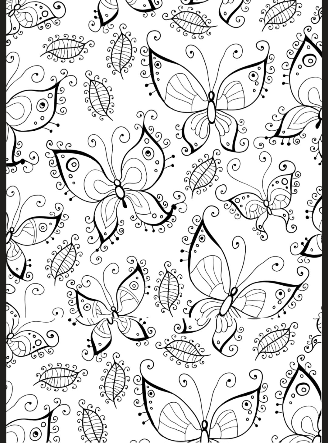 Flowers & Butterflies A5 Colouring Inserts