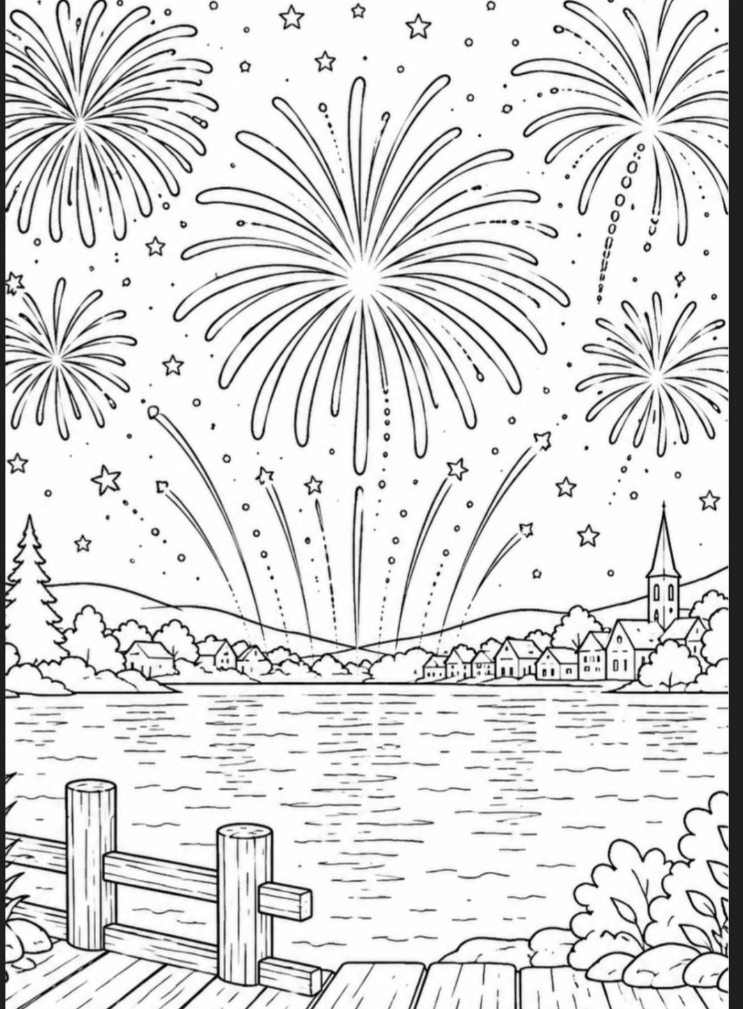 Firework & Bonfire night A5 colouring inserts