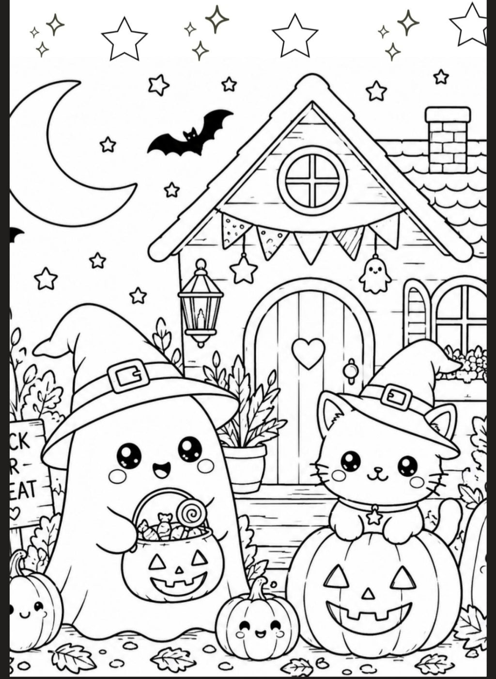 Halloween A5 colouring inserts