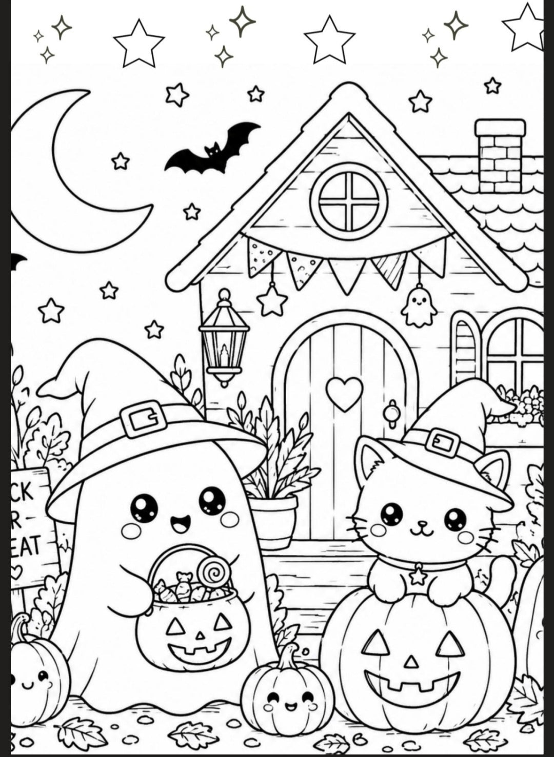 Halloween A5 colouring inserts