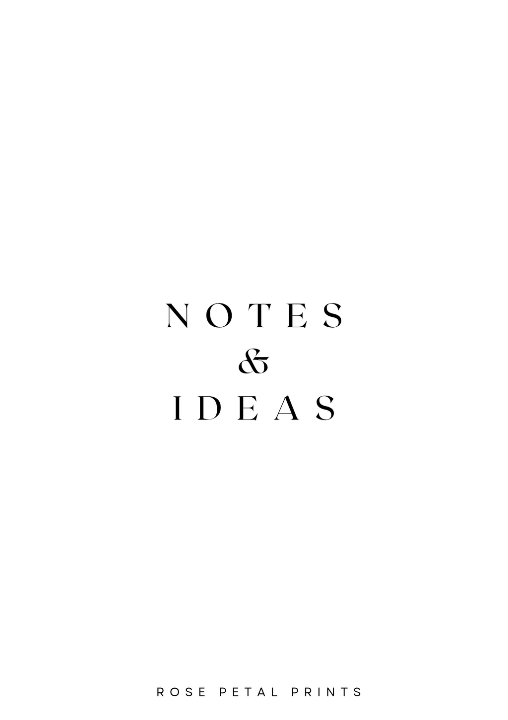 A5 Notes & Ideas Inserts