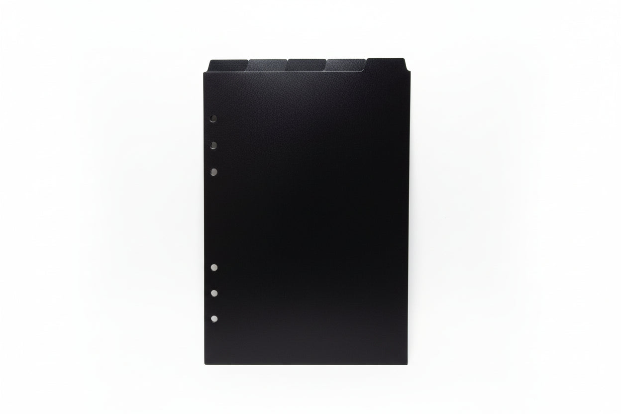 A5 Black Divider Tabs