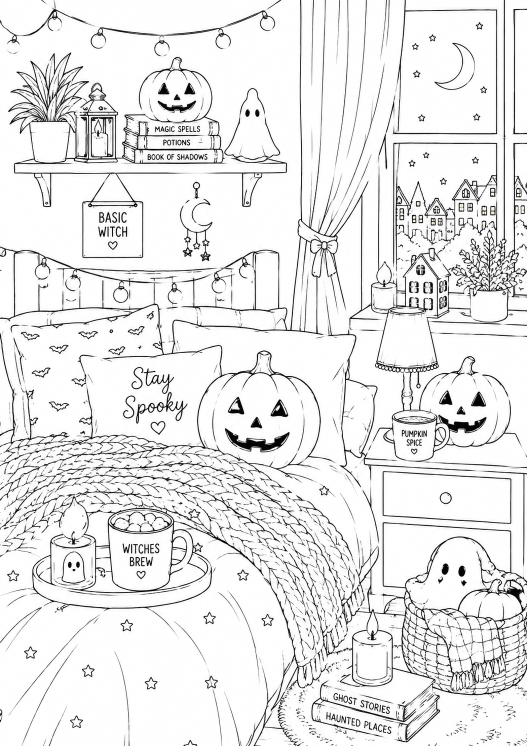 A5 Halloween Colouring Inserts 2 - Limited Stock