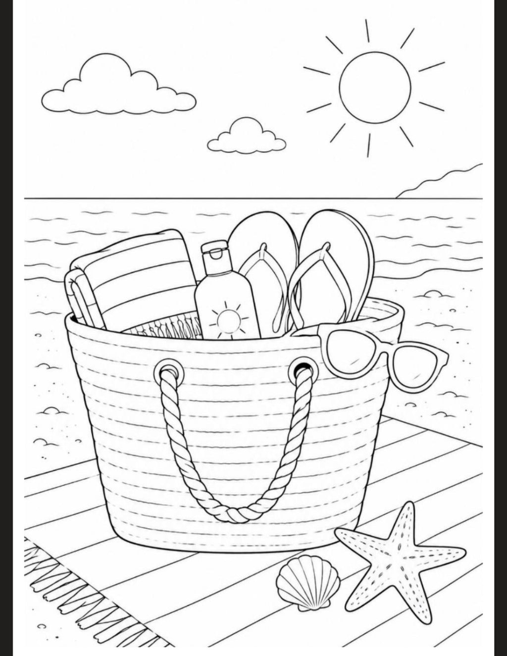 A6 Summer Colouring Inserts