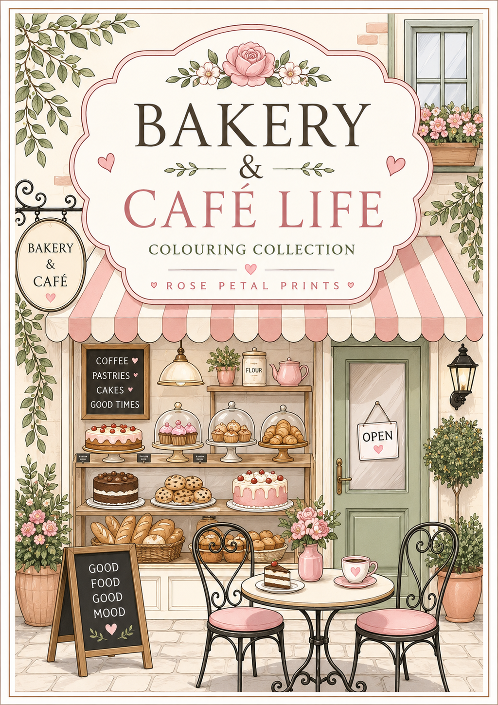 A5 Bakery & Cafe Life Colouring Inserts