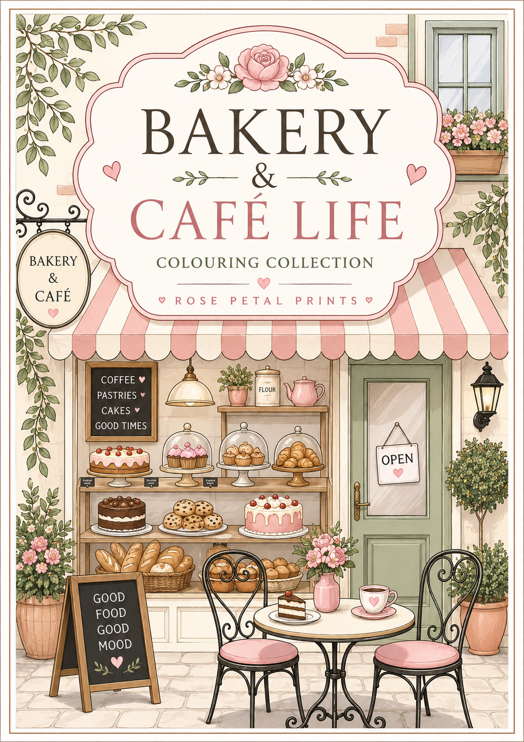 A5 Bakery & Cafe Life Colouring Inserts