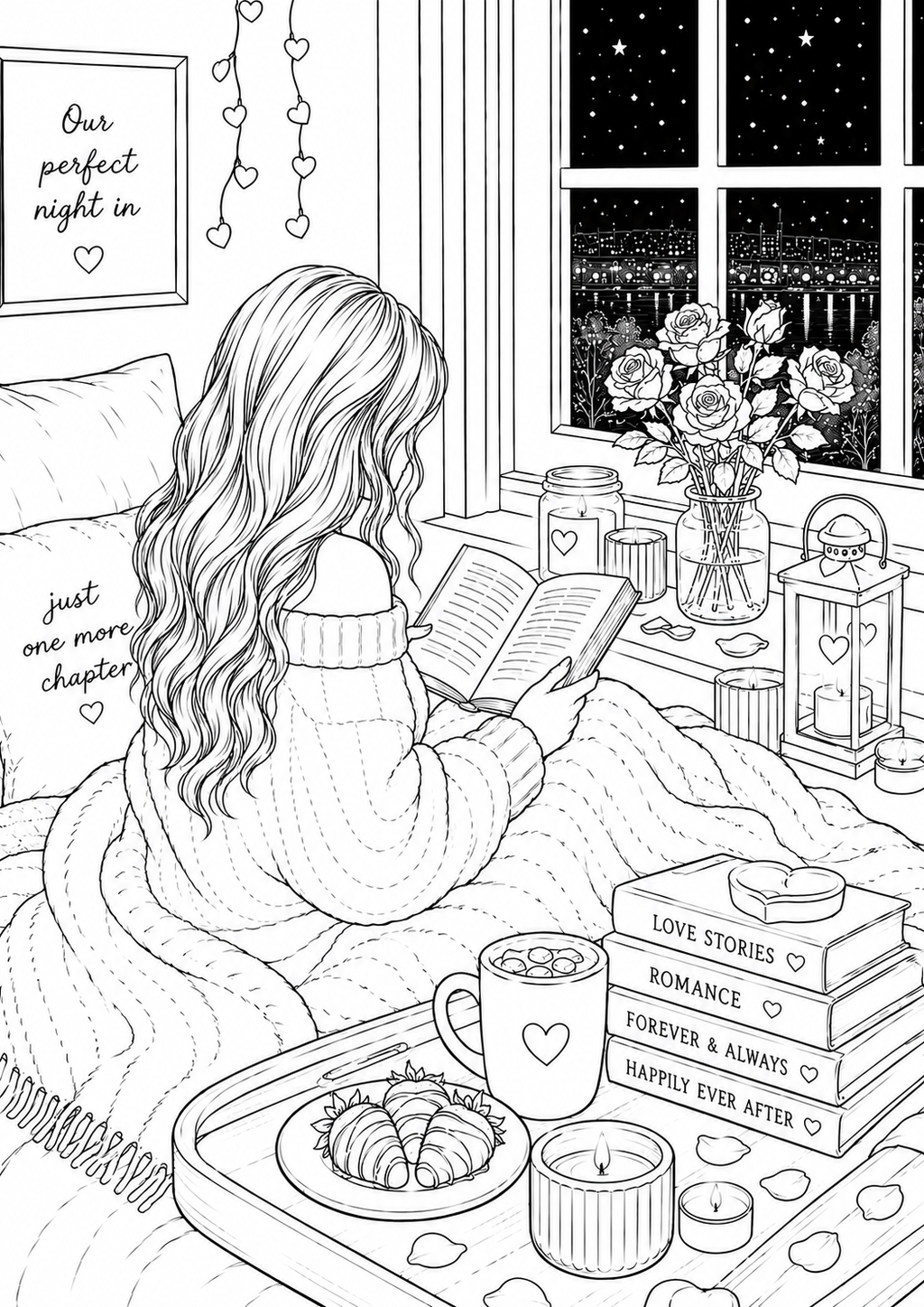 A5 Book Lovers Colouring Inserts
